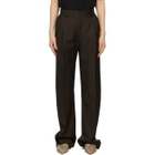 Eftychia Brown Basic Centre Seam Trousers
