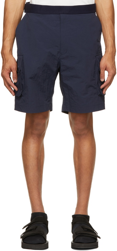 Photo: Descente Allterrain Navy Nylon Side Adjuster Shorts