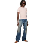 Acne Studios Pink Embroidered-Logo T-shirt