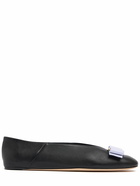 FERRAGAMO 5mm Vanna Leather Ballerina Flats