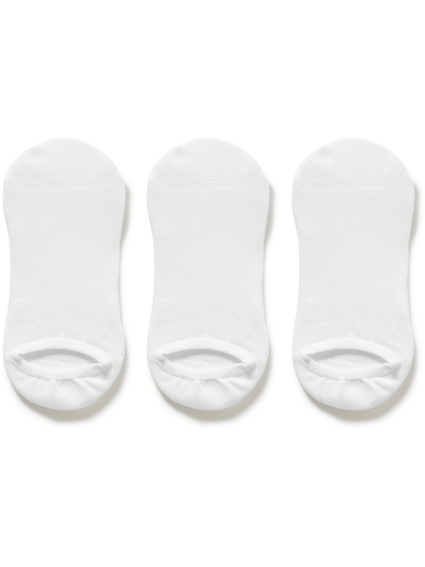 Photo: NN07 - Three-Pack Cotton-Blend Socks - White