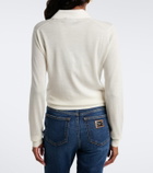 Dolce&Gabbana Embellished cashmere-blend polo sweater