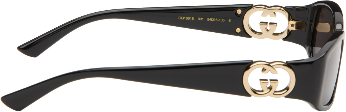 Gucci Black Rectangular Frame Sunglasses