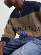 JW Anderson - Logo-Embroidered Wool-Blend Jersey Sweatshirt - Brown