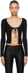Miaou Black Helena Long Sleeve T-Shirt