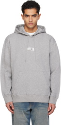 MM6 Maison Margiela Gray Logo Patch Hoodie