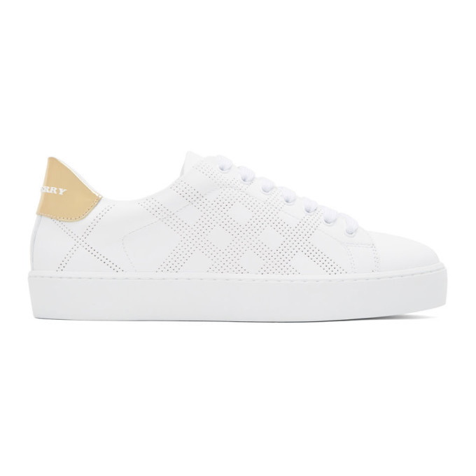 Photo: Burberry White Westford Check Sneakers