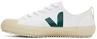Veja White & Green Nova Sneakers
