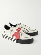 Off-White - Full-Grain Leather Sneakers - White