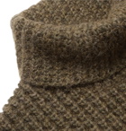 Berluti - Waffle-Knit Wool-Blend Rollneck Sweater - Men - Army green