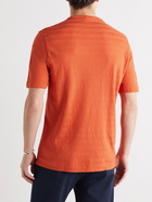 Massimo Alba - Striped Slub Cotton-Jersey T-Shirt - Orange