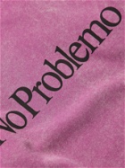 Aries - No Problemo Acid-Washed Cotton-Jersey Sweatshirt - Pink