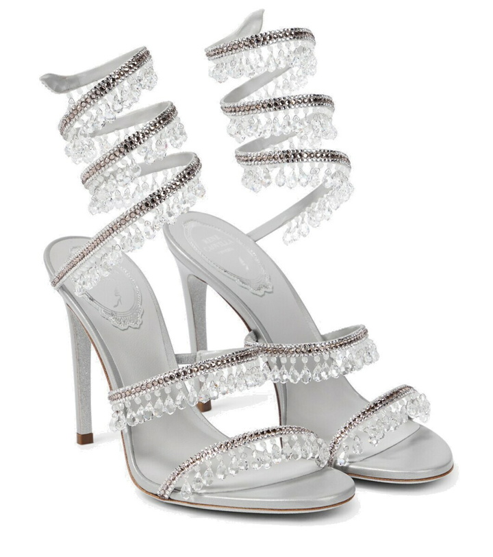 Photo: Rene Caovilla Chandelier embellished satin sandals