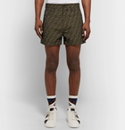 Fendi - Logo-Jacquard Shorts - Men - Brown