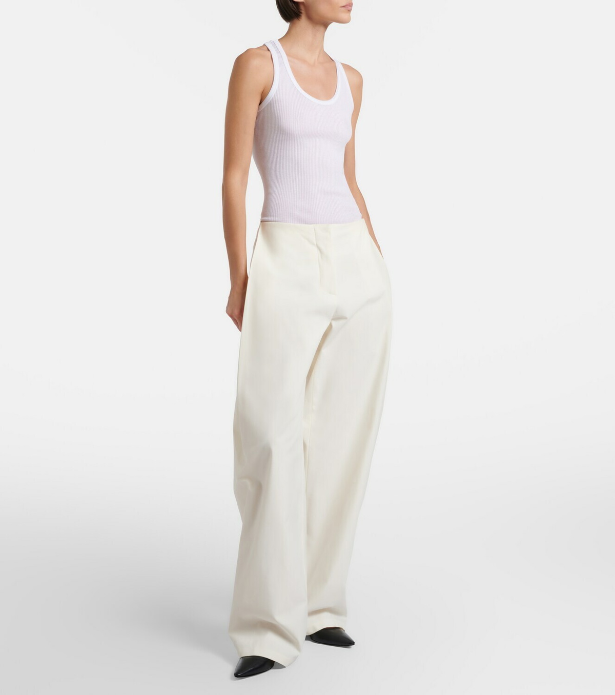 The Row Cendrea ribbed-knit cotton tank top