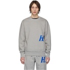Helmut Lang Grey Monogram Crewneck Sweatshirt