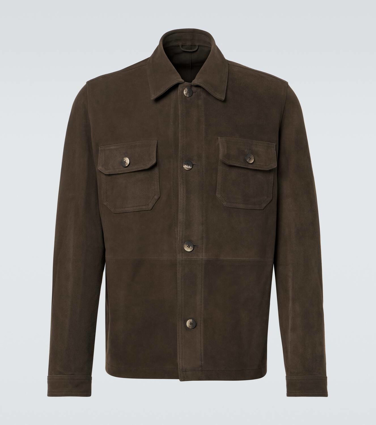 Frescobol Carioca Ravi suede overshirt