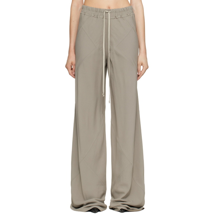 Photo: Rick Owens Taupe Tower Drawstring Bias Trousers
