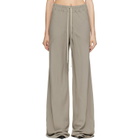 Rick Owens Taupe Tower Drawstring Bias Trousers