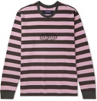 Noon Goons - Jalama Logo-Embroidered Striped Cotton-Jersey T-Shirt - Pink