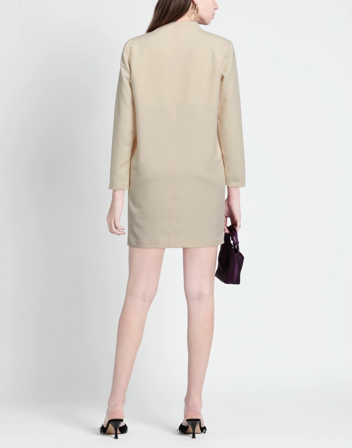Manila Grace Womens Mini dress in Beige