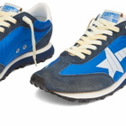Golden Goose Men's Running Marathon Nylon Suede Sneaker in Royal Blue/Dark Blue/White