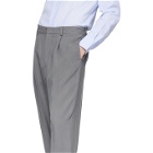 Giorgio Armani Grey Cupro Enzyme Trousers