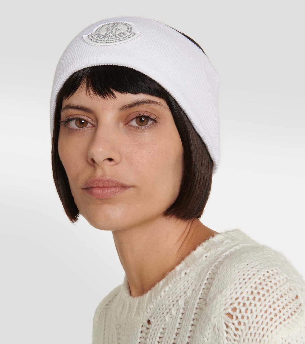 Moncler Logo virgin wool headband Moncler