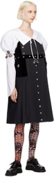 Chopova Lowena Black Finn Kilt Midi Dress