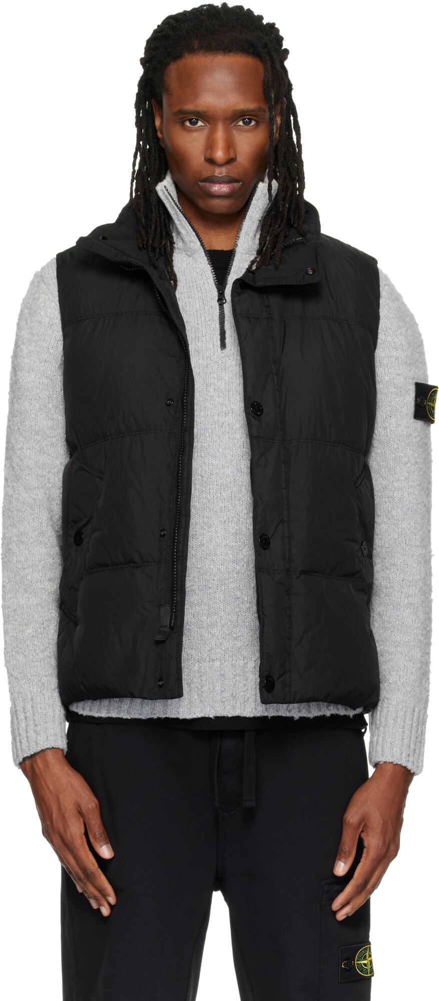 Stone Island Navy Nylon Raso-TC Vest Stone Island