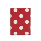 Comme des Garçons Sa0641Pd Dots Printed Leather Bifold in Red