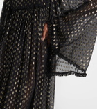 Chloé Polka-dot jacquard silk-blend lamé gown