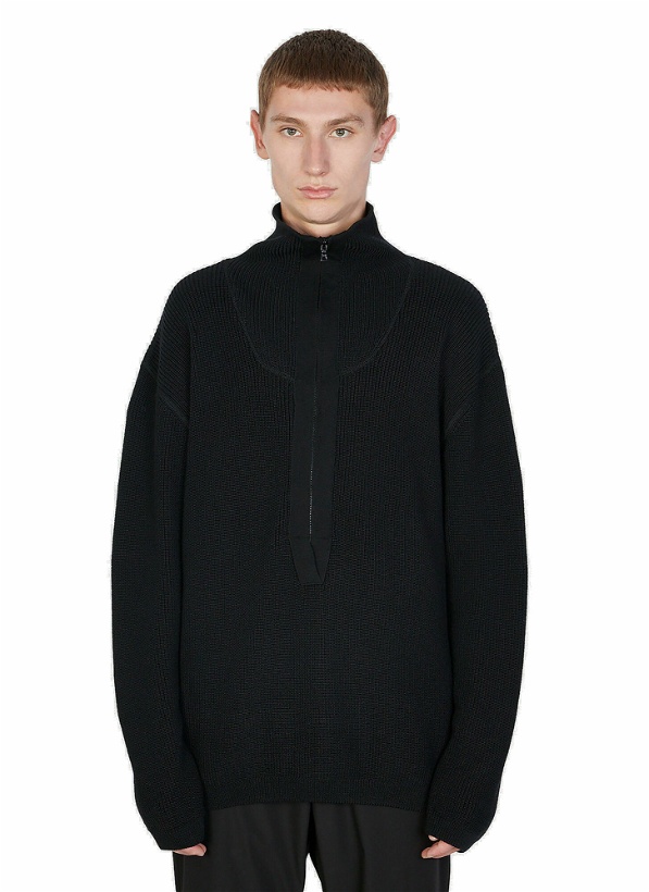 Photo: Our Legacy - Knitted Zip Up Sweater in Black