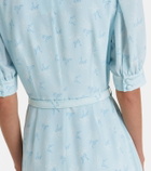 Alessandra Rich Floral silk midi dress