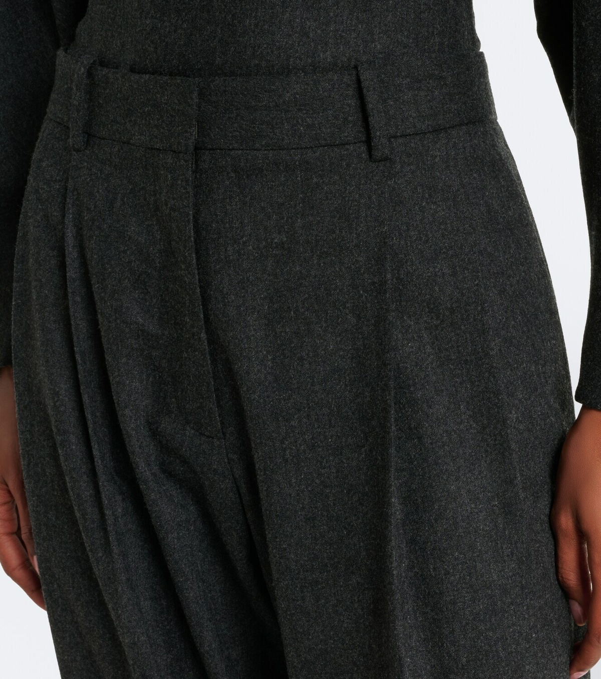 Khaite August wool and cashmere wide-leg pants