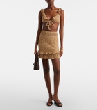 Anna Kosturova Brigitte crochet cotton miniskirt