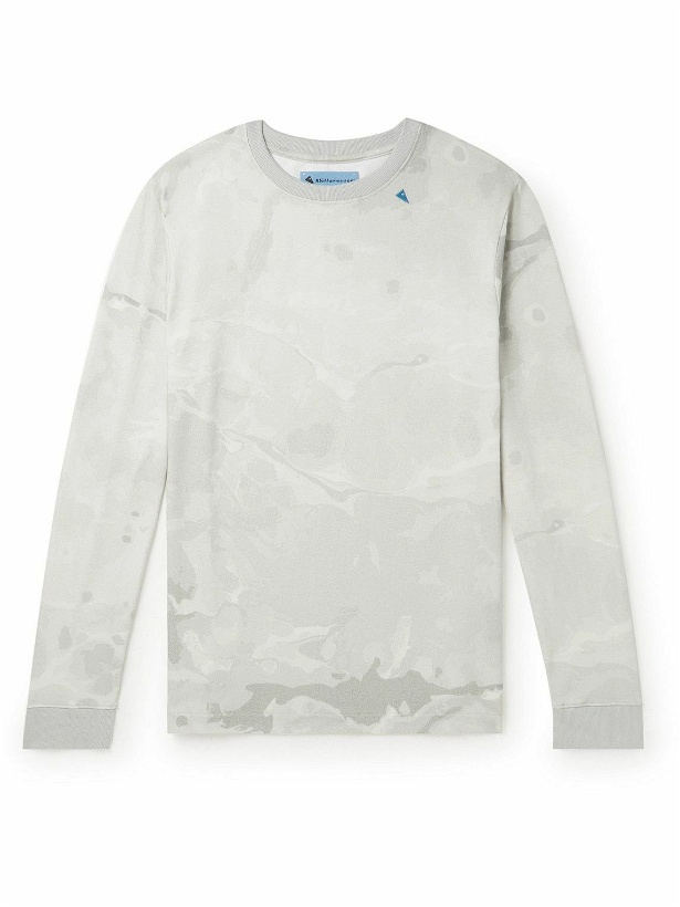 Photo: Klättermusen - Ask Logo-Embroidered Camouflage-Print Cotton-Jersey T-Shirt - Gray