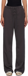 OPEN YY Gray Lace Up Lounge Pants