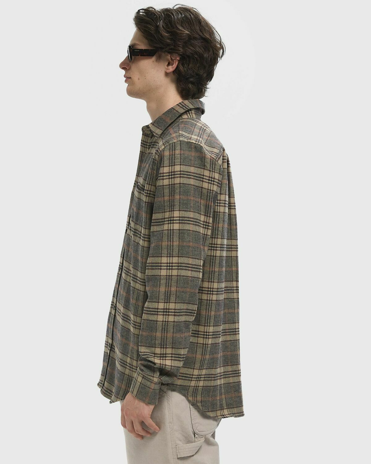 CLOSED BASIC SHIRT Beige Mens Longsleefe