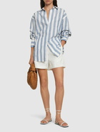 ANINE BING Plaza Striped Cotton & Linen Shirt