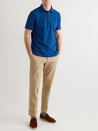 Loro Piana - Cotton-Piqué Polo Shirt - Blue