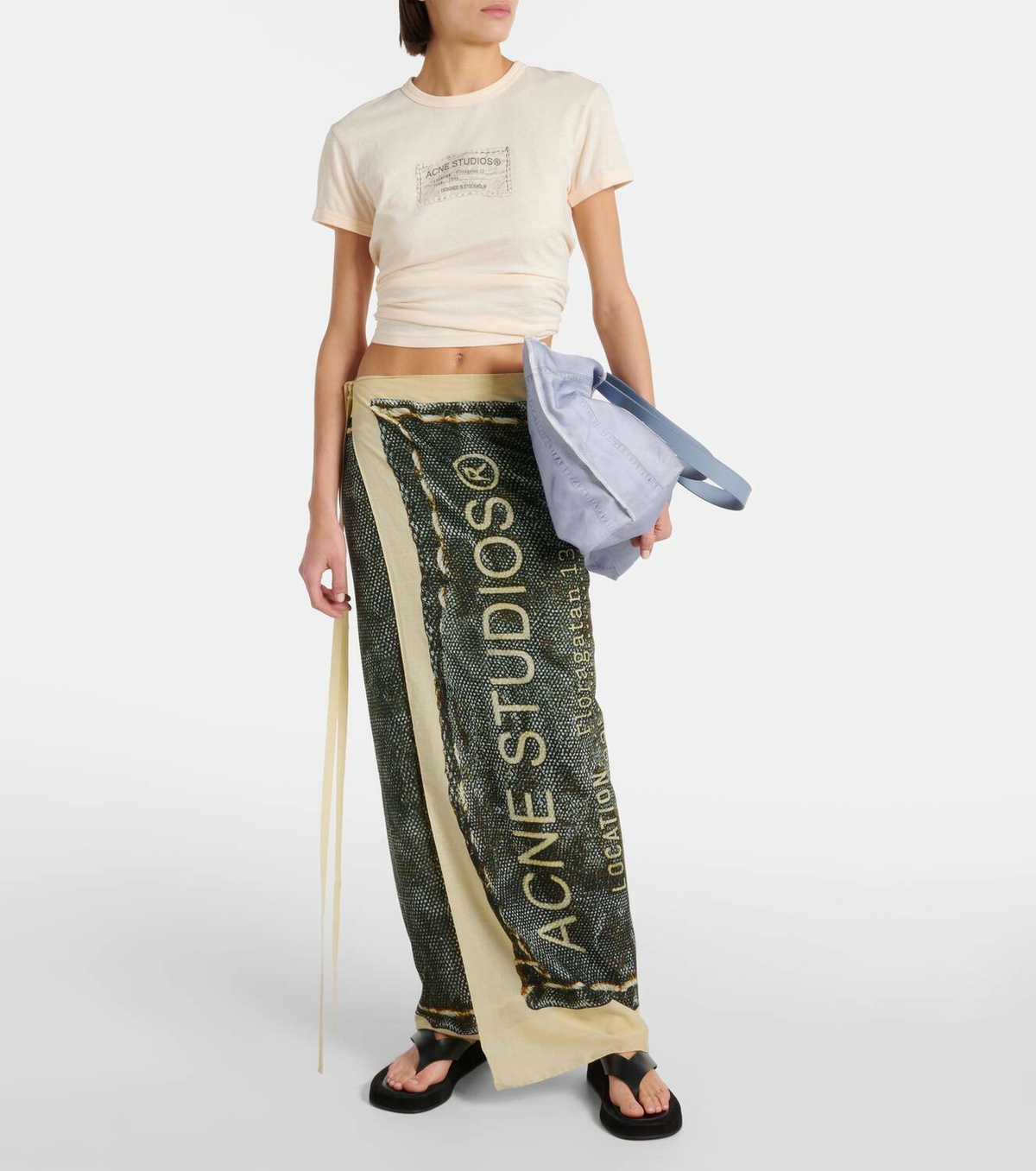Acne Studios Logo cotton scarf