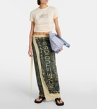 Acne Studios Logo cotton scarf
