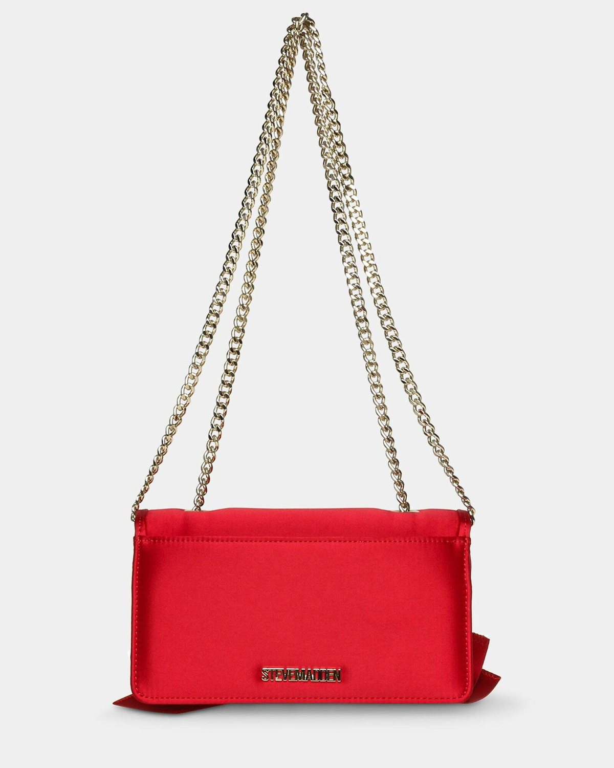 Steve Madden Bsaucer Bag in Red Satin