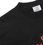 Vetements - Printed Cotton-Jersey T-Shirt - Black