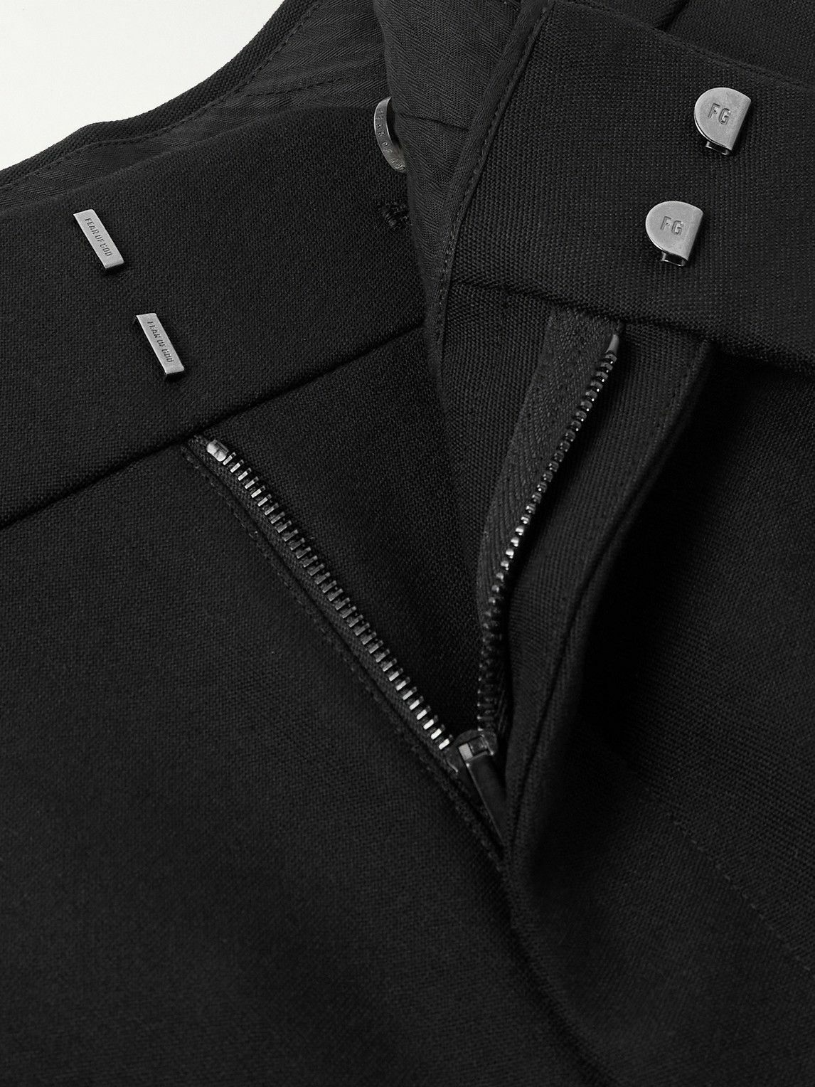 Fear of God - 8th Straight-Leg Pleated Wool-Gabardine Trousers - Black