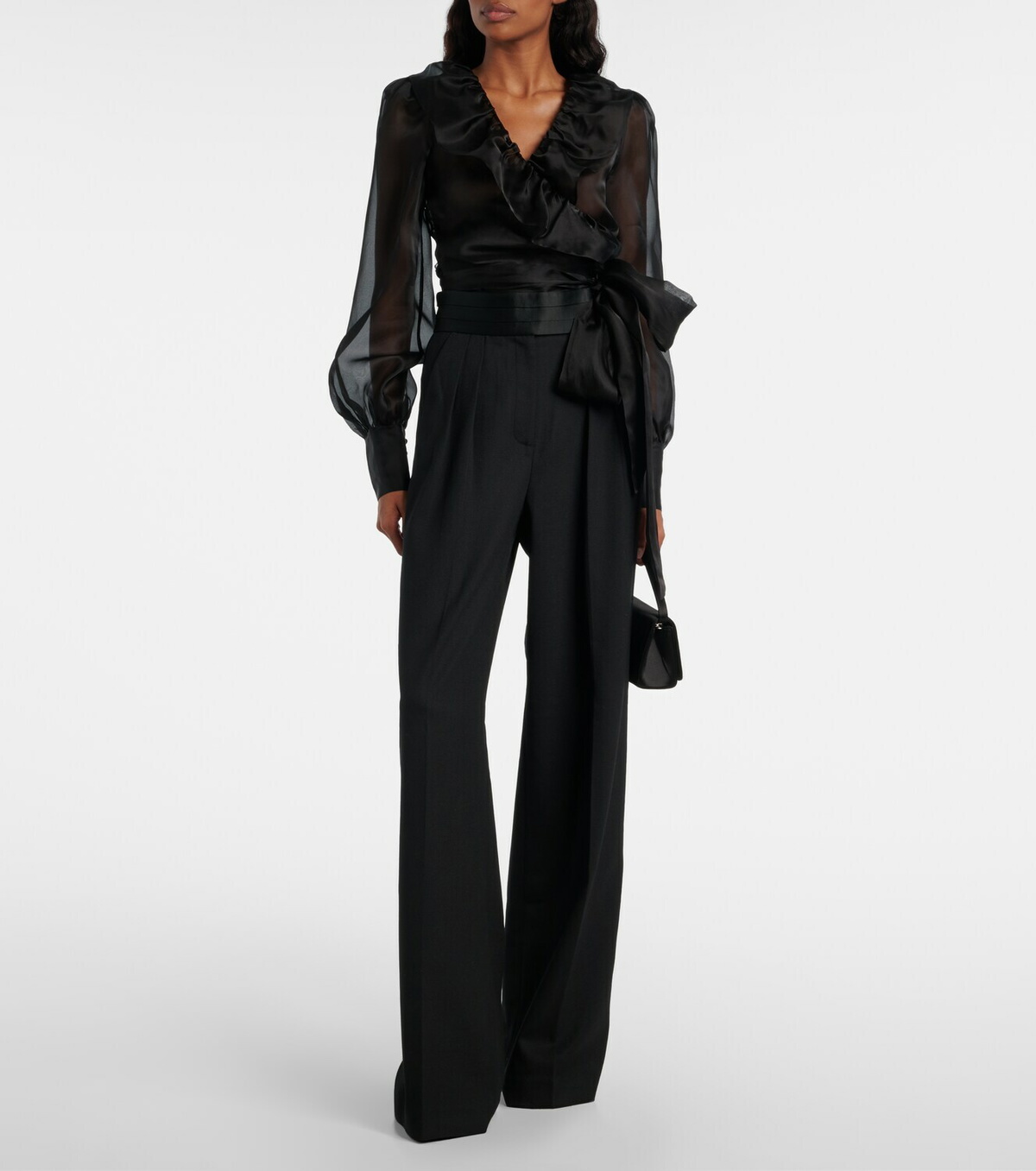 Rebecca Vallance Anjou sheer silk organza blouse