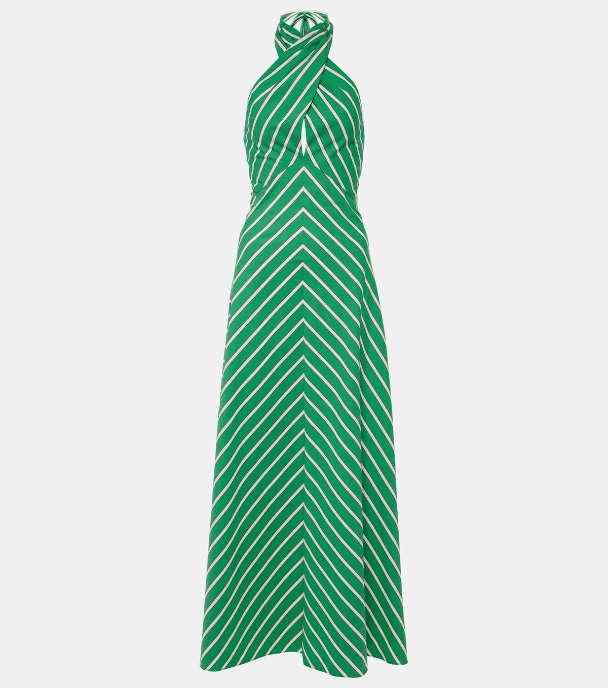 Staud Dawn striped cotton poplin maxi dress Staud