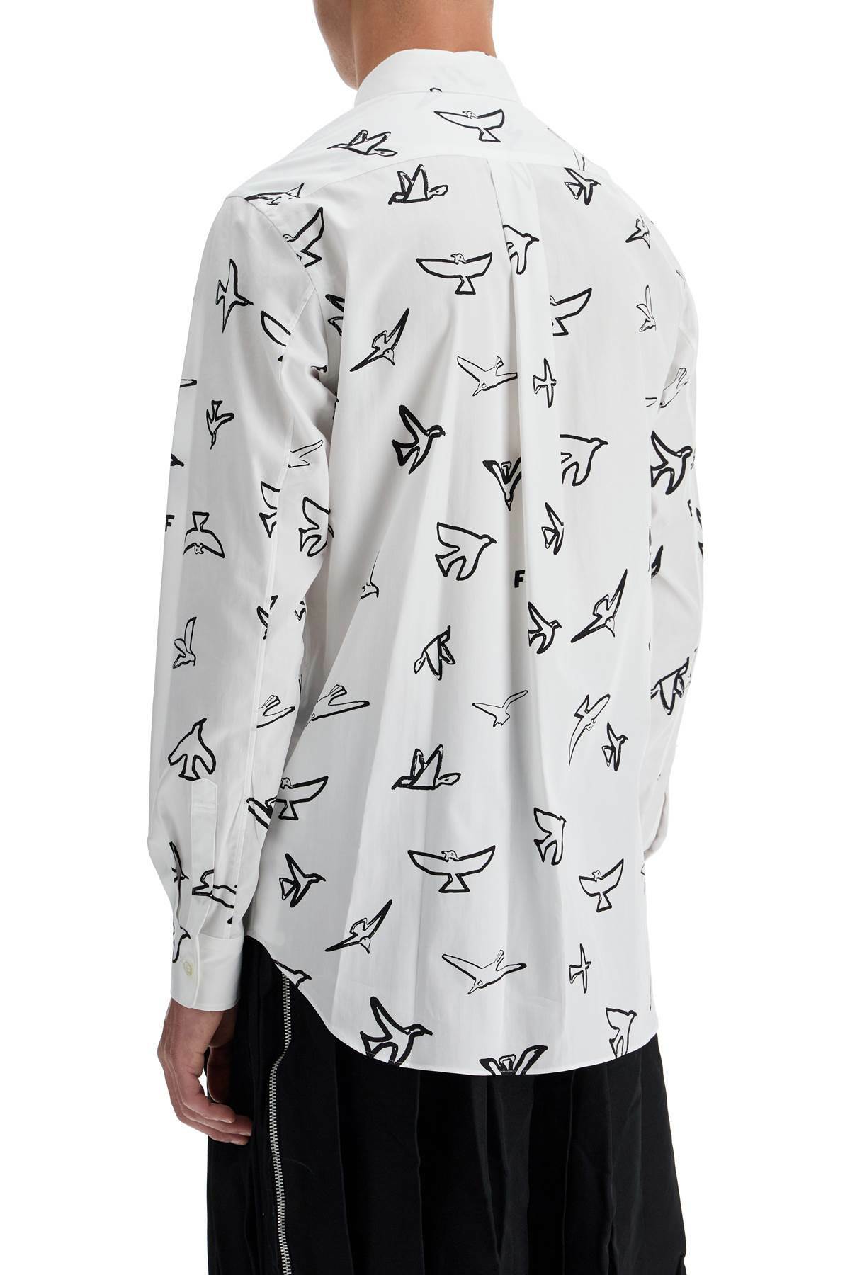 COMME DES GARCONS BLACK shirt with inside-out insert White Comme