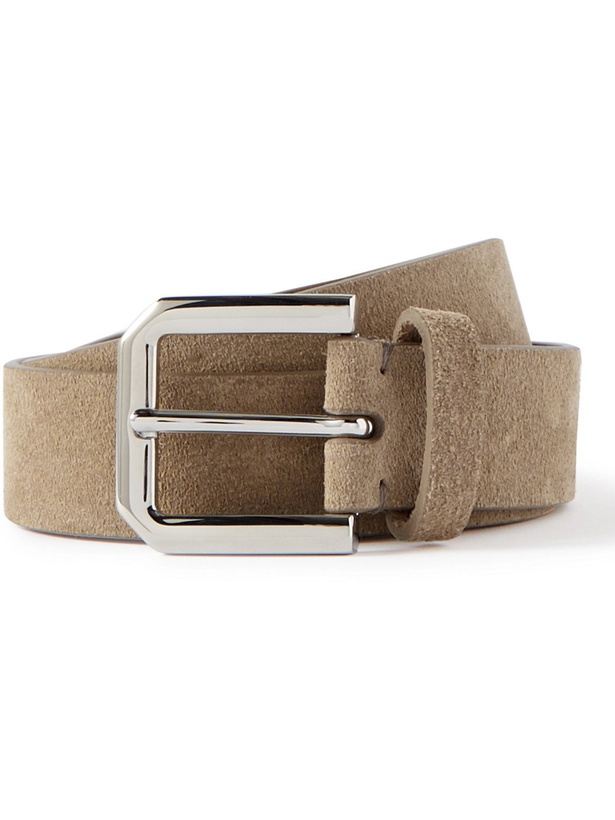 Photo: Brunello Cucinelli - 3cm Suede Belt - Brown